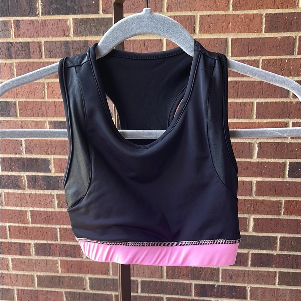 Black and Pink girls Sports Bra